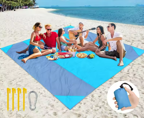 Waterdichte en zandvrije strandmat – Extra groot & lichtgewicht